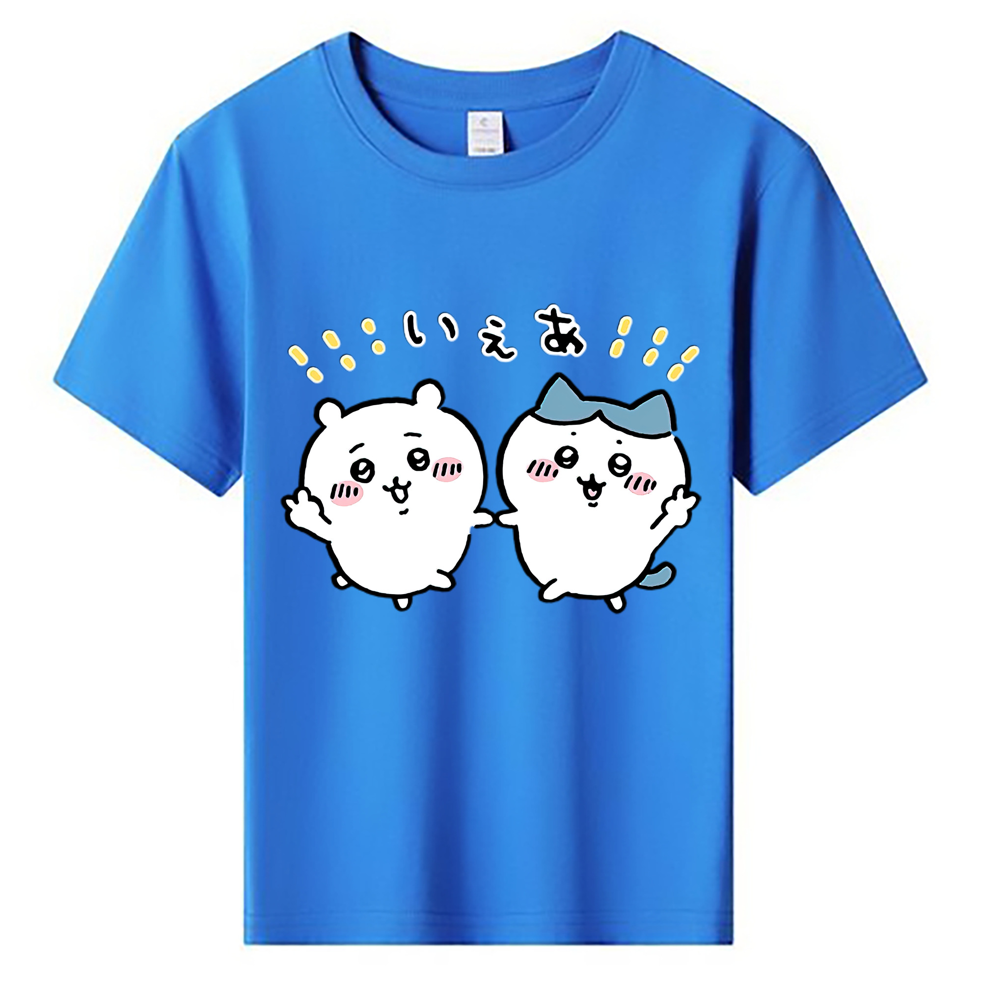 （画像用） ちいかわ ハチワレ Chii-kawa hachiware 綿100％キッズTシャツ（フロントプリント）